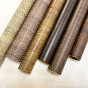 Soft touch wood grain decorative PVC film